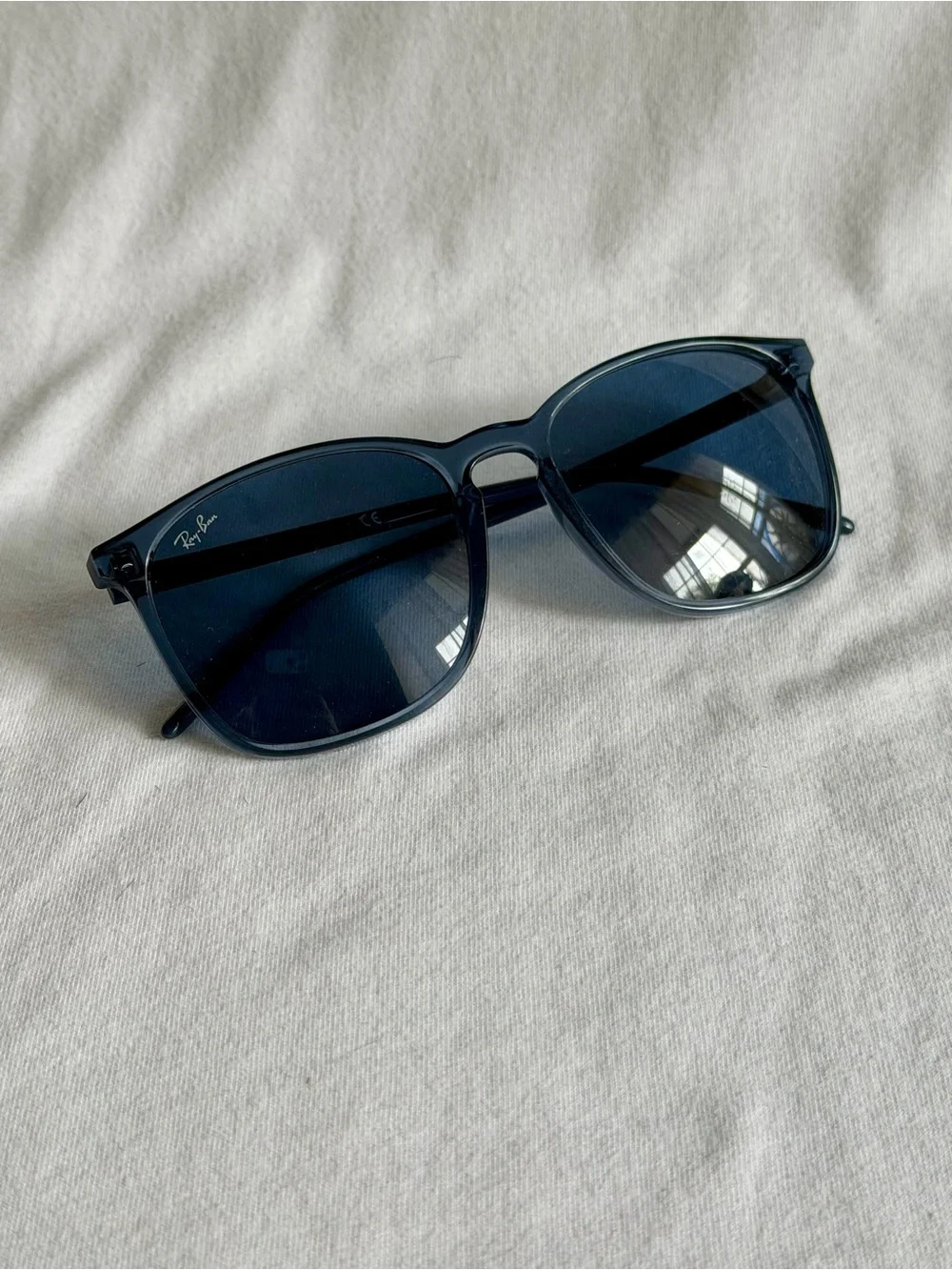 Ray-Ban Navy Blue Transparent Frame Sunglasses